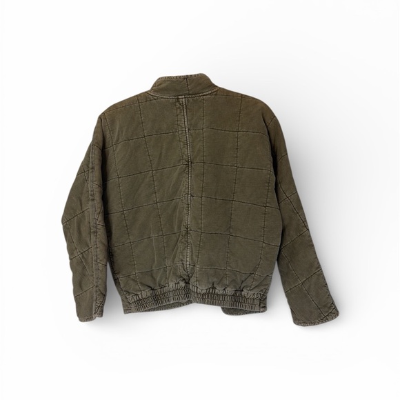 Olive Quilted Jacket - Picture 2 of 4